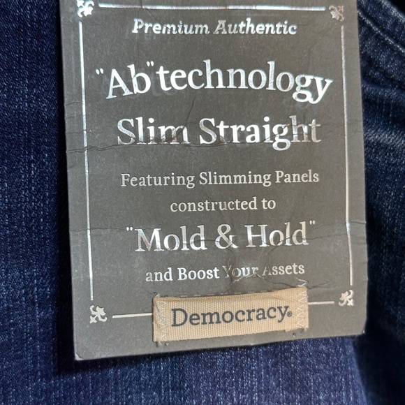 Democracy Women's Jeans 24W Blue Slim Straight "AB" Technology - Mold and Hold - Picture 3 of 8